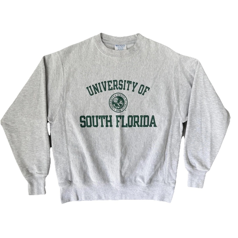 University Of South Florida Sweatshirt Mens Medium Gray NCAA Basketball Champion